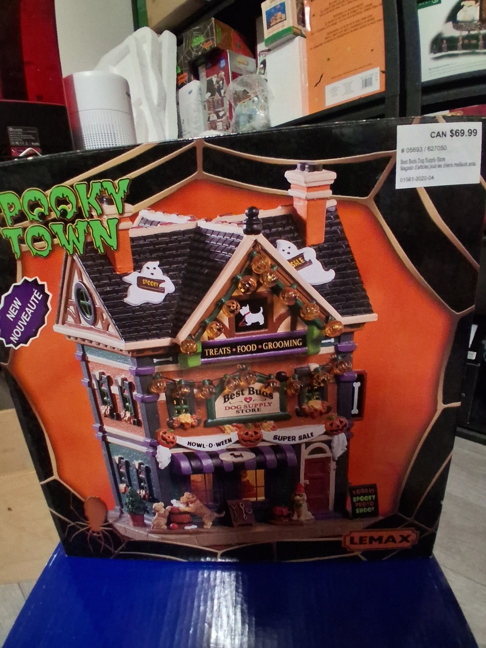 Lemax Spooky Town Orange Halloween Pet Supply Shop